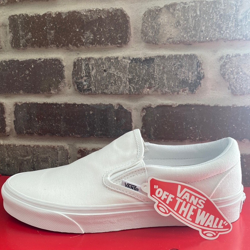 White Vans Slip On